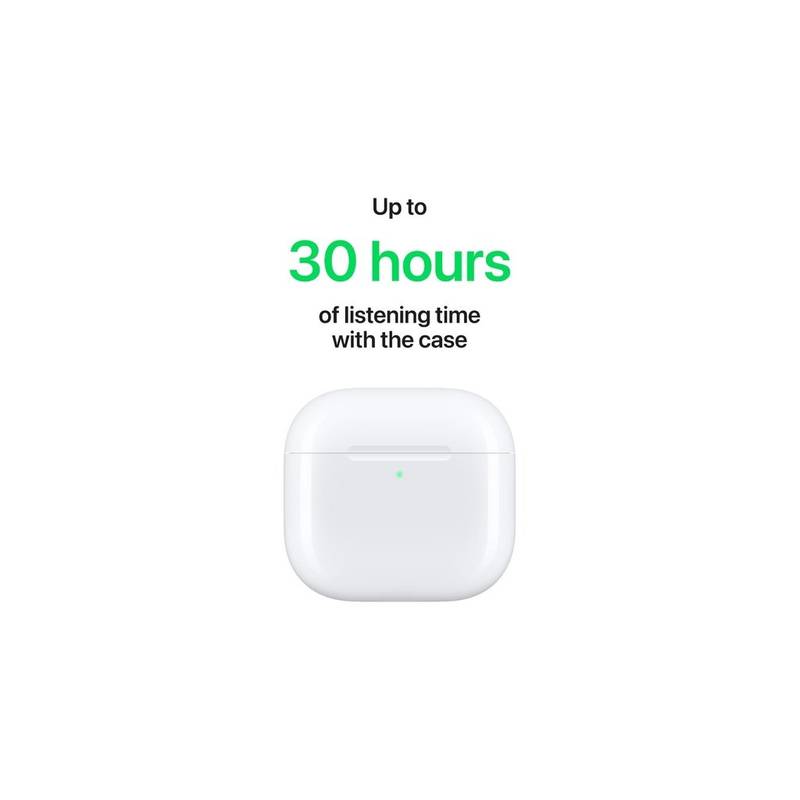 Apple AirPods 4 (Standard) Wireless Earbuds – USB-C Charging, Spatial Audio, H2 Chip, 30H Battery Life – White - Image 6