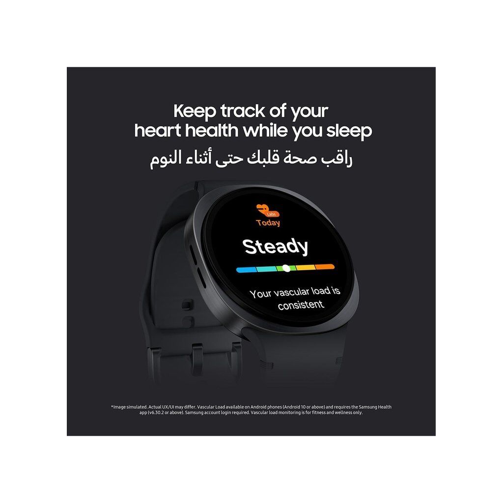 Samsung Galaxy Watch 8 (44mm, Middle East Version) – GPS Smartwatch, Sleep Coaching, Running Coach, AMOLED Display, Heart & Vascular Monitoring, Graphite - Image 6