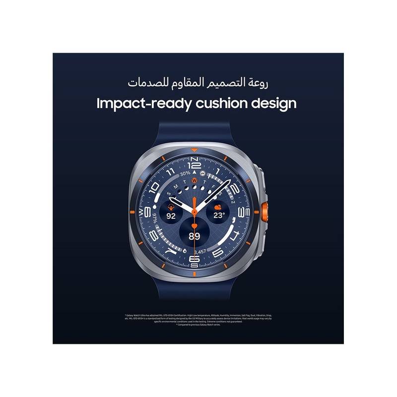 Samsung Galaxy Watch Ultra 2025 (47mm, LTE, UAE Version) – 64GB Storage, Titanium Blue, AI-Powered Health Monitoring, AMOLED Display, 10 ATM Water Resistance - Image 7