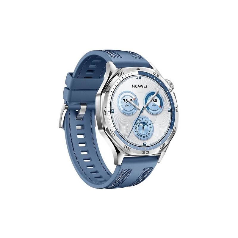 Huawei Watch GT 5 46mm Smartwatch – AMOLED Display, 14-Day Battery, Health Tracking, Running & Cycling GPS, Blue Fabric Strap - Image 3