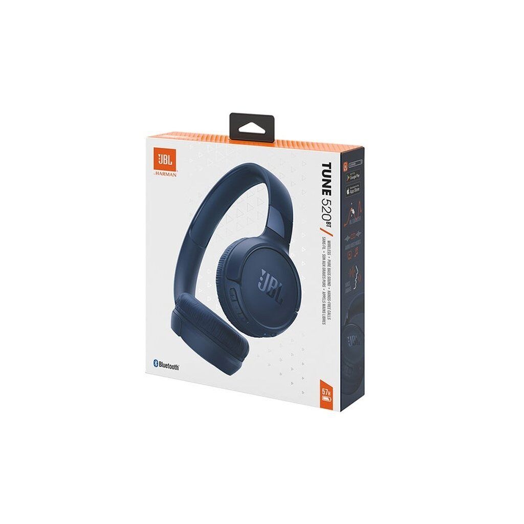 JBL Tune 520BT Wireless On-Ear Headphones with Pure Bass Sound – Blue - Image 6