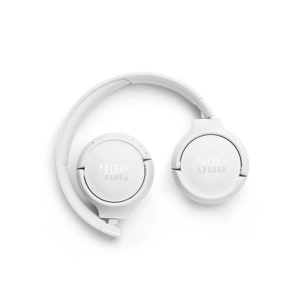 JBL Tune 520BT Wireless On-Ear Headphones with Pure Bass Sound – White - Image 3