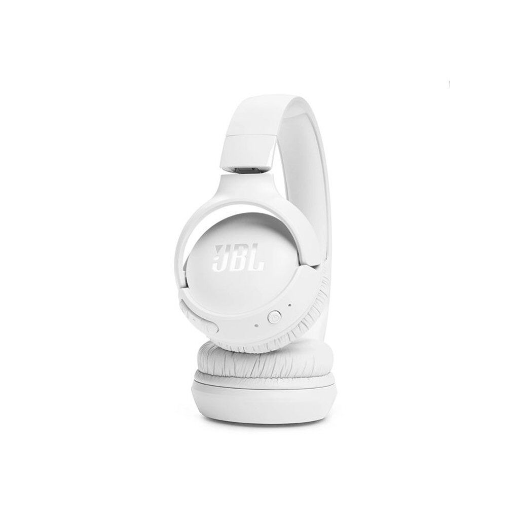 JBL Tune 520BT Wireless On-Ear Headphones with Pure Bass Sound – White - Image 4