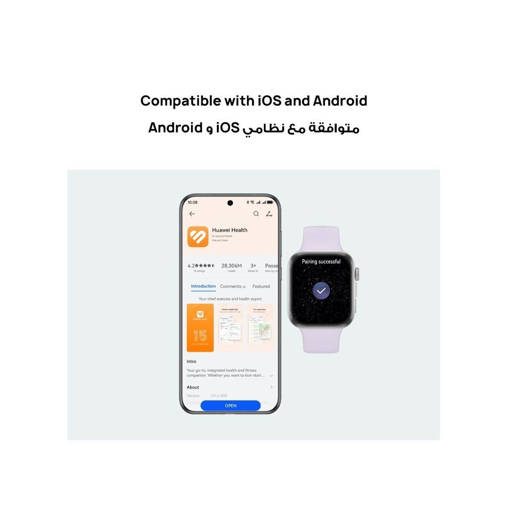 HUAWEI WATCH FIT 4 Smartwatch – 1.82” AMOLED Display, 100+ Sports Modes, Fitness & Sleep Tracker, Heart Rate Monitor, Emotional Wellbeing Assistant, 10-Day Battery, Grey - Image 8