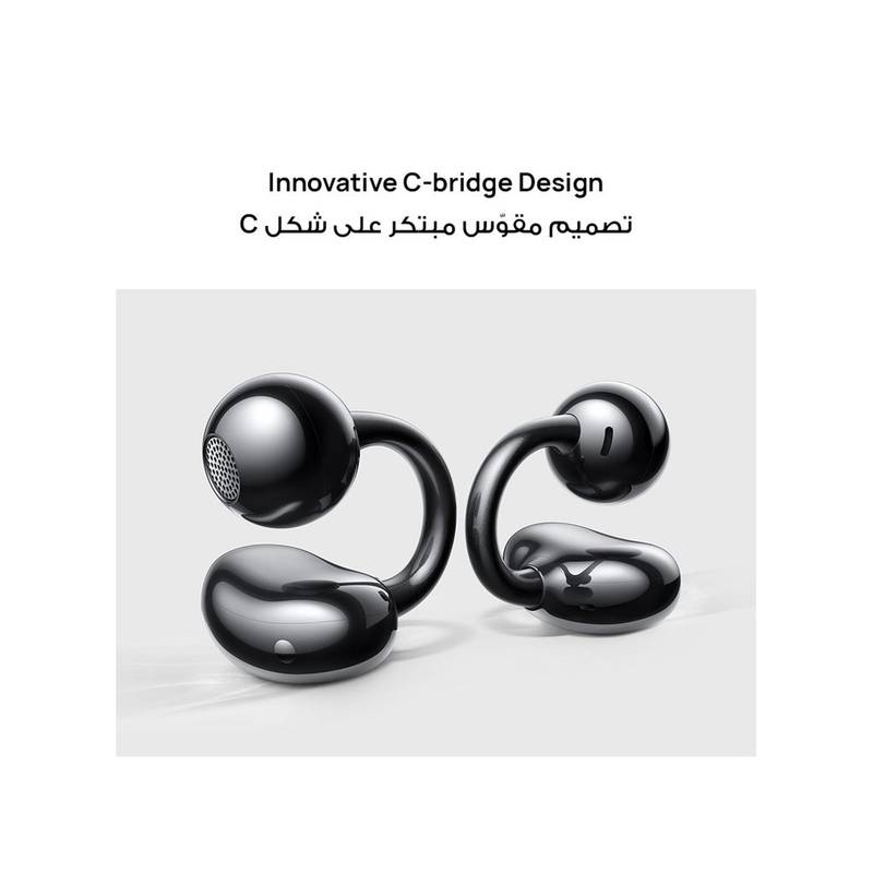 HUAWEI FreeClip Open-Ear True Wireless Bluetooth Earbuds – Futuristic Design, Long Battery, AI Calls – Black - Image 4
