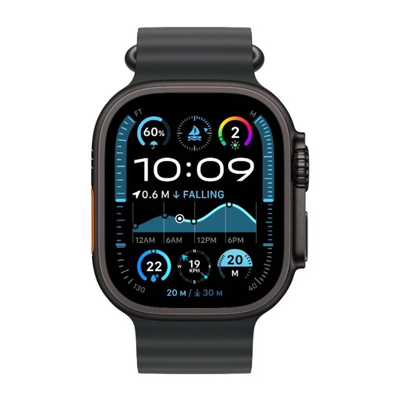 Apple Watch Ultra 2 (2024) – GPS + Cellular, 49mm Black Titanium Case with Black Ocean Band - Image 2