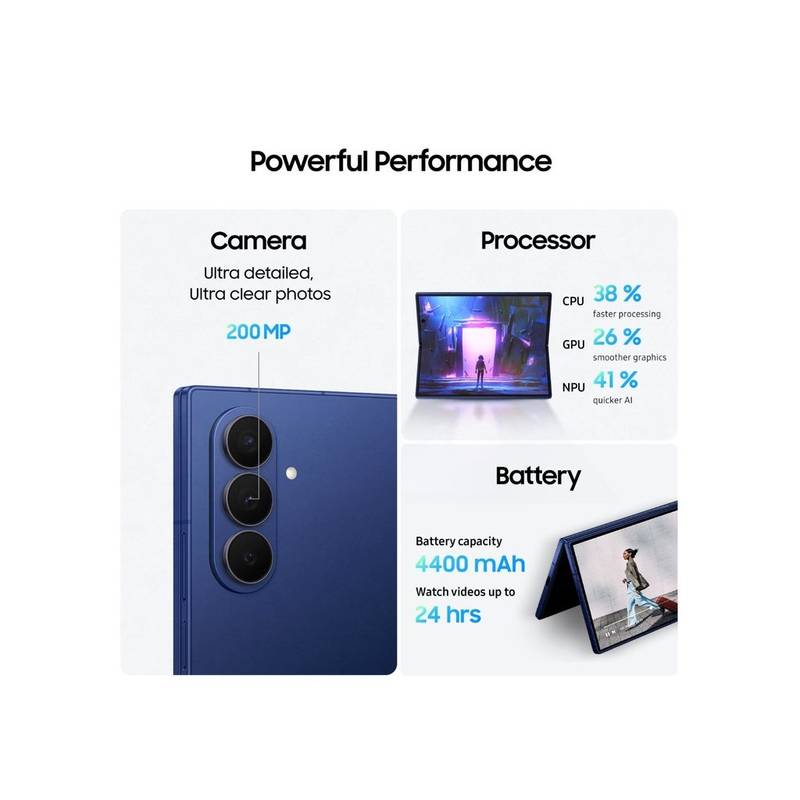 Samsung Galaxy Z Fold7 5G Dual SIM 12GB RAM 512GB – Jet Black (International Version) - Image 6