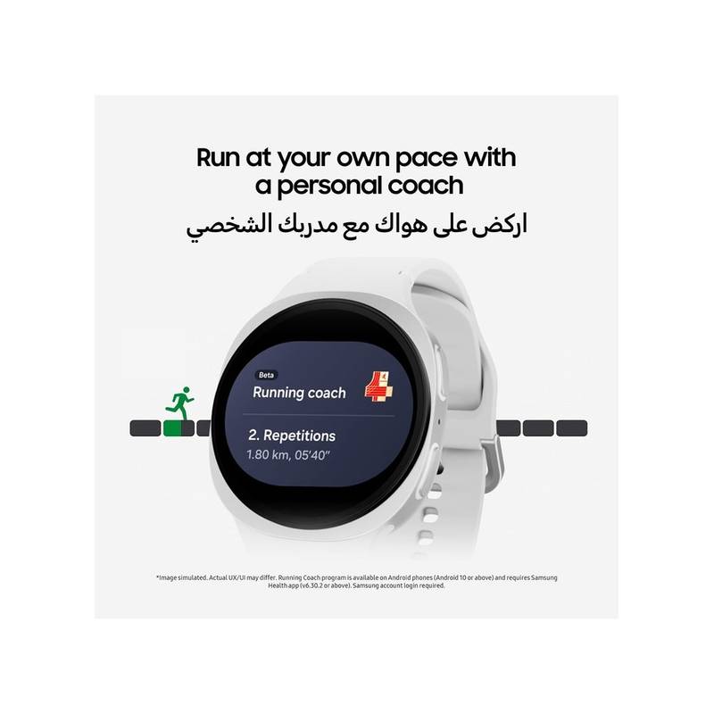 Samsung Galaxy Watch 8 (40mm, Middle East Version) – GPS Smartwatch, Sleep Coaching, Running Coach, AMOLED Display, Heart & Vascular Monitoring, Silver - Image 5