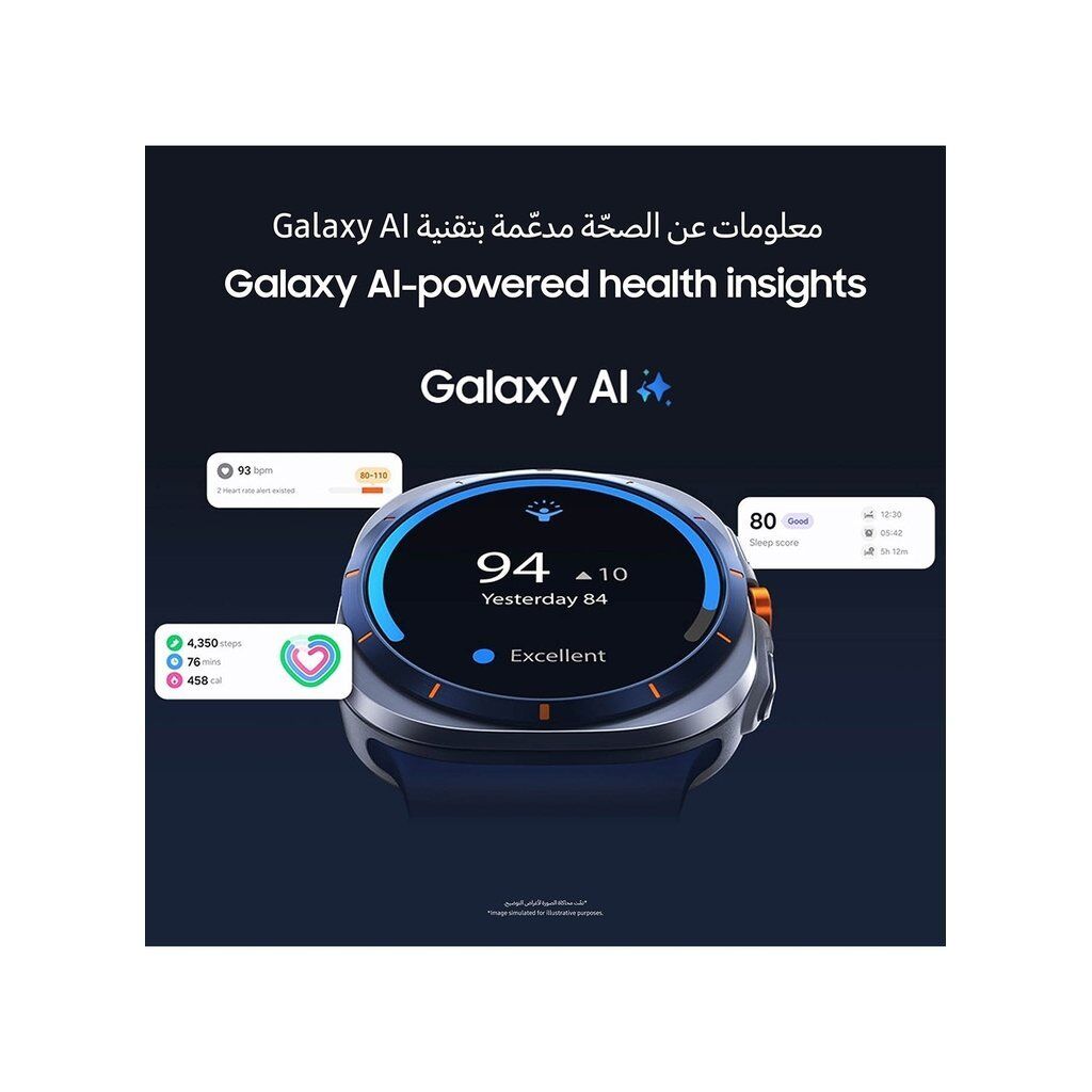 Samsung Galaxy Watch Ultra 2025 (47mm, LTE, UAE Version) – 64GB Storage, Titanium White, AI-Powered Health Monitoring, AMOLED Display, 10 ATM Water Resistance - Image 4