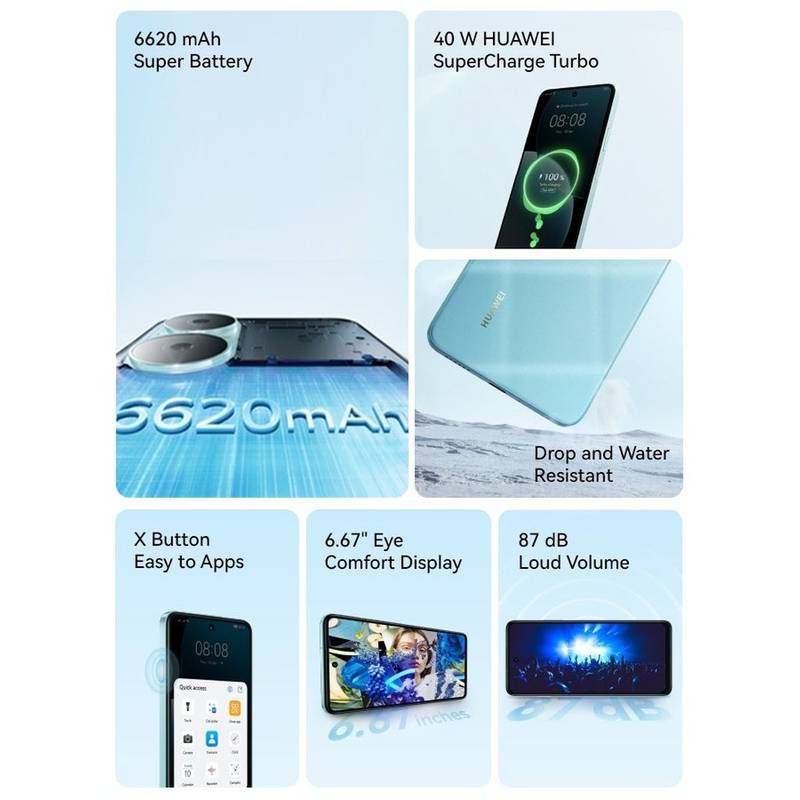 Huawei Nova Y73 Dual SIM 4G 8GB RAM 256GB – Blue – Middle East Version - Image 2